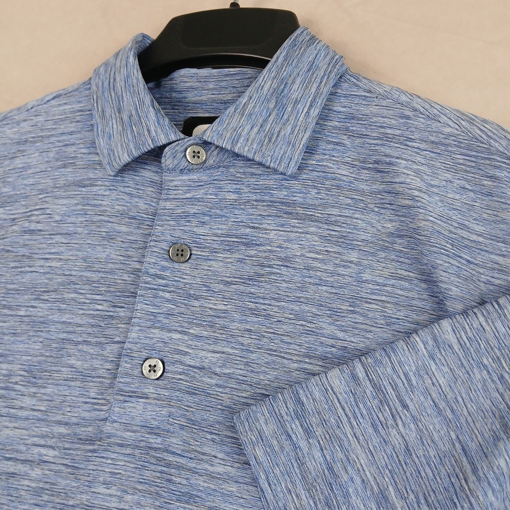 Footjoy Large Mens Polo Shirt  Golf 24x30 Blue Stretch Performance